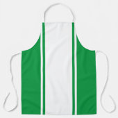 Leuke brede witte verticale streep Heldere groene  Schort (Voorkant)