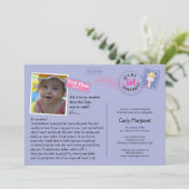 Leuke Briefkaart verjaardagsfeestje uitnodiging (Staand voorkant)