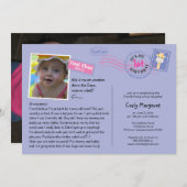 Leuke Briefkaart verjaardagsfeestje uitnodiging (Voorkant / Achterkant)