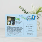 Leuke Briefkaart verjaardagsfeestje uitnodiging (Staand voorkant)