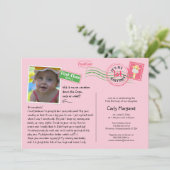 Leuke Briefkaart verjaardagsfeestje uitnodiging (Staand voorkant)