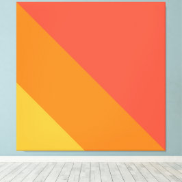 Leuke Bright Bold Retro Sinaasappel Gele Racing St Canvas Afdruk