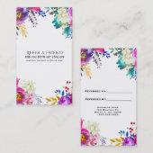 Leuke Bright Bold Waterverf Bloemen Verwijs een vr Aanbevelingskaartje (Voorkant / Achterkant)