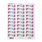 Leuke Bright Bold Waterverf Floral Glam Elegant Etiket (Full Sheet)