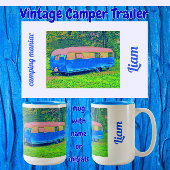 Leuke Bright  Camper Trailer Tweekleurige Koffiemok