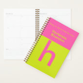 Leuke Bright Gepersonaliseerd Aangepast Monogram Planner (Display)