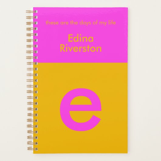 Leuke Bright Gepersonaliseerde Planner Custom Mono (Voorkant)