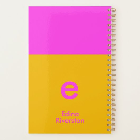 Leuke Bright Gepersonaliseerde Planner Custom Mono (Achterkant)