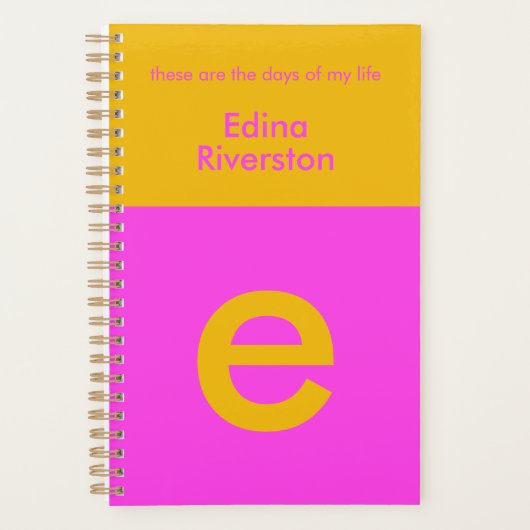 Leuke Bright Gepersonaliseerde Planner Custom Mono (Voorkant)