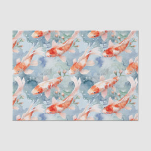 Leuke Bright Koi Fish Pond Decoupage Tissuepapier