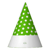 Leuke Bright Lime Groen Witte Polka Dots Rim Strip Feesthoedjes (Links)