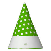 Leuke Bright Lime Groen Witte Polka Dots Rim Strip Feesthoedjes (Rechts)