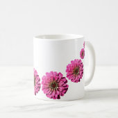 Leuke Bright Pink Zinnia Flower Art Koffiemok (Voorkant rechts)