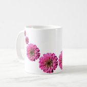 Leuke Bright Pink Zinnia Flower Art Koffiemok (Voorkant links)