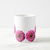 Leuke Bright Pink Zinnia Flower Art Koffiemok (Center)
