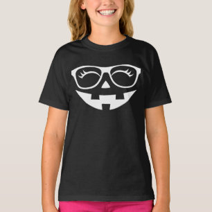 Leuke bril Pumpkin Jack O Lantern Face Halloween T-shirt