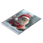 Leuke Britse Korthaar Kat Kerstmis gepersonaliseer Notitieboek (Linkerzijde)