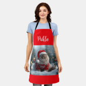 Leuke Britse Korthaar Kat Kerstmis gepersonaliseer Schort (Gedragen)