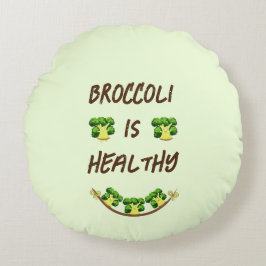Leuke broccoli rond kussen
