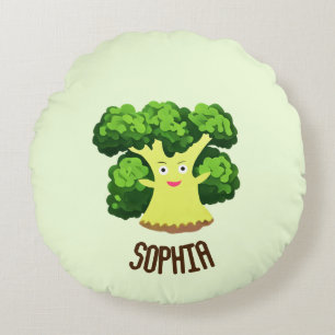 Leuke broccoli rond kussen