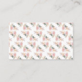 Leuke broeduil bloemig baby shower luier loterij informatiekaartje (Achterkant)