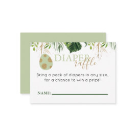 Leuke Brontosaurus Dinosaur Luier Raffle Insert Informatiekaartje