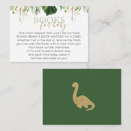 Leuke Brontosaurus Dinosaurus Breng een boekje Informatiekaartje (Voorkant / Achterkant)