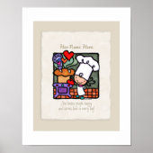 ! Leuke broodbakker chef-kok  oven Poster (Voorkant)