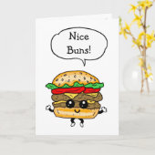 Leuke broodjes, Food Pun, Flirty Boyfriend/Vriendi Kaart (Gele Bloem)