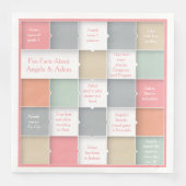 Leuke bruid bruidegom infographic gepersonaliseerd servet (Voorkant)