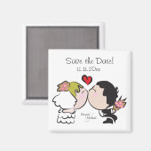 Leuke bruid & bruidegom Save the Date Magneten (Voorkant / Achterkant)