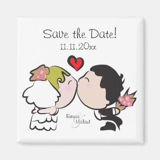 Leuke bruid & bruidegom Save the Date Magneten