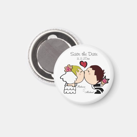 Leuke bruid & bruidegom Save the Date Magneten (Voorkant / Achterkant)