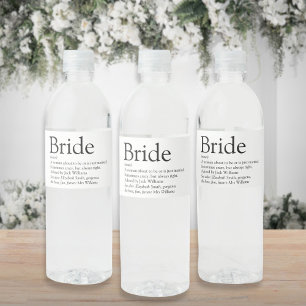 Leuke Bruid Definitie Bruiloft Bruidssalon Trouwen Waterfles Etiket