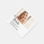 Leuke Bruid Definitie Bruiloft Feest Foto Servet (Hoek)