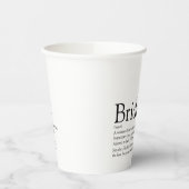 Leuke Bruid Definitie Bruiloft Modern Papieren Bekers (Links)