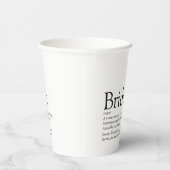Leuke Bruid Definitie Bruiloft Modern Papieren Bekers (Rechts)