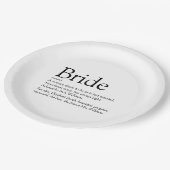 Leuke Bruid Definitie Bruiloft Modern Papieren Bordje (Gekanteld)