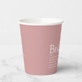 Leuke Bruid Definitie Bruiloft Stof Roze Papieren Bekers (Links)