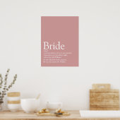 Leuke Bruid Definitie Bruiloft Uitnodiging Bord Poster (Keuken)