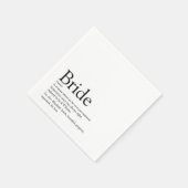 Leuke bruid definitie, moderne bruidsuitnodiging servet (Hoek)