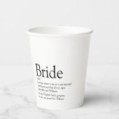 Leuke bruid Definitie Vrijgezellenfeest Modern Papieren Bekers (Achterkant)