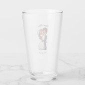 Leuke bruid en bruidegom bruiloft glas (Achterkant)