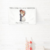 Leuke bruid en bruidegom bruiloft spandoek (Insitu)