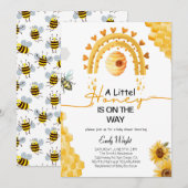 Leuke bruid naar bijen bruids douche uitnodiging (Voorkant / Achterkant)