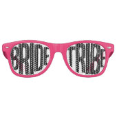 Leuke bruid stam vrijgezellenfeest gunsten retro zonnebril (Voorkant)