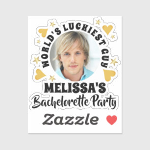 Leuke Bruidegom Gezicht Foto Bachelorette Feest  Sticker
