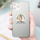 Leuke Bruidegom Gezicht Foto Bachelorette Feest Sticker (Telefoon)