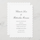 Leuke Bruids Brunch Mimosas Grappige Spreuk Zwart  Kaart (Voorkant / Achterkant)