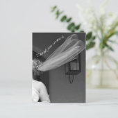 Leuke bruids sluier bruiloft Dank u Briefkaart (Staand voorkant)